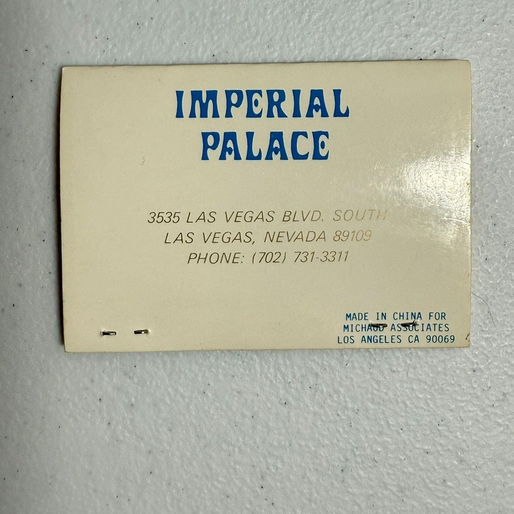 Imperial Palace Casino Las Vegas Sewing Kit Souvenir Vintage